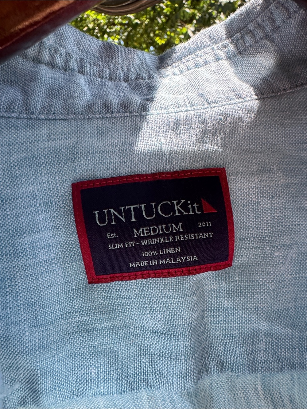 UNTUCKit Pale Blue Linen Button-Down Shirt - Picture 2 of 2
